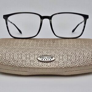 Helium Paris HE 4340 Grey Gunmetal Eyeglasses Frame w/ Case Italy 55-17-142